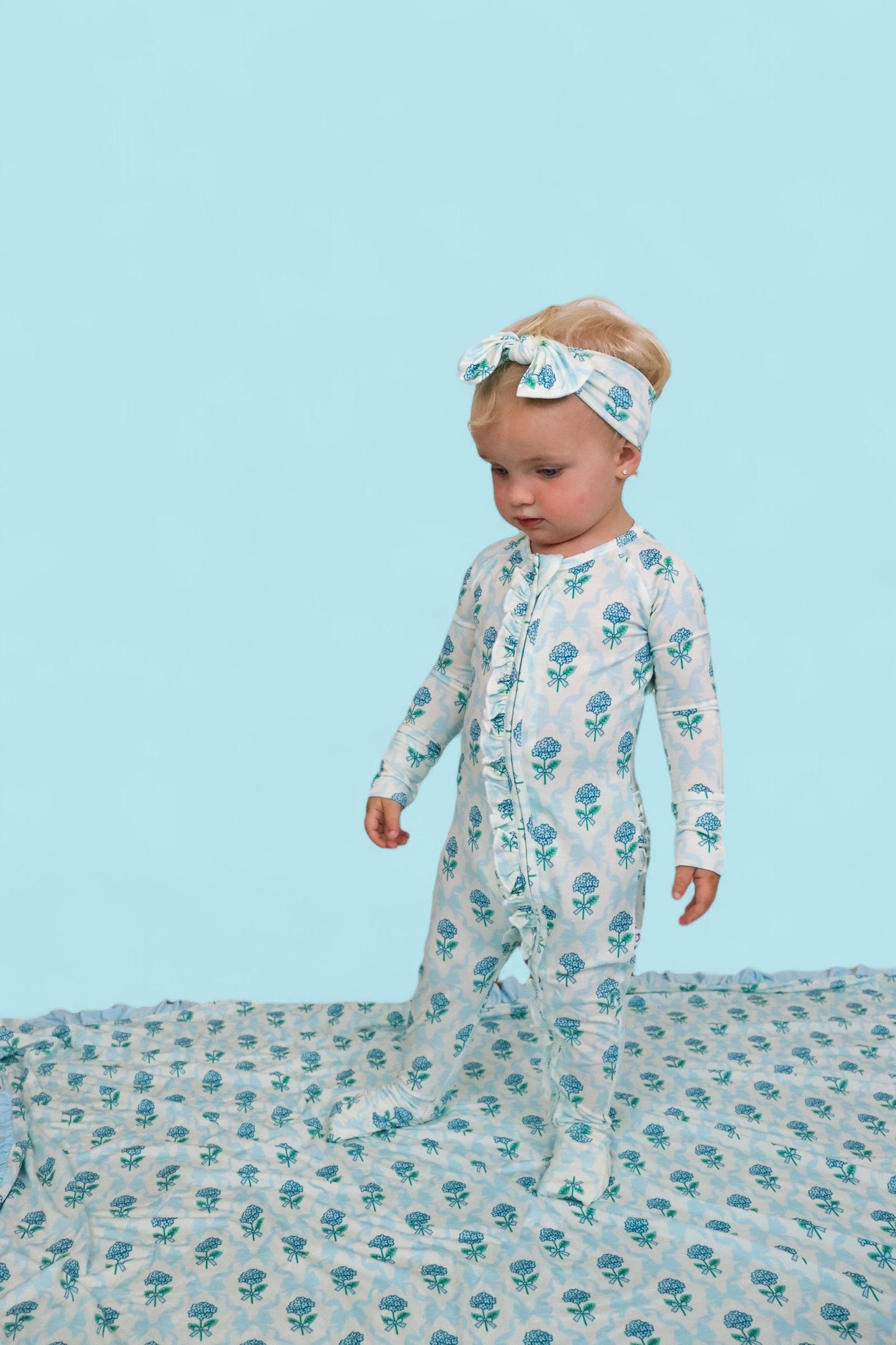 BLUE RIBBON BLOOMS DREAM RUFFLE ROMPER