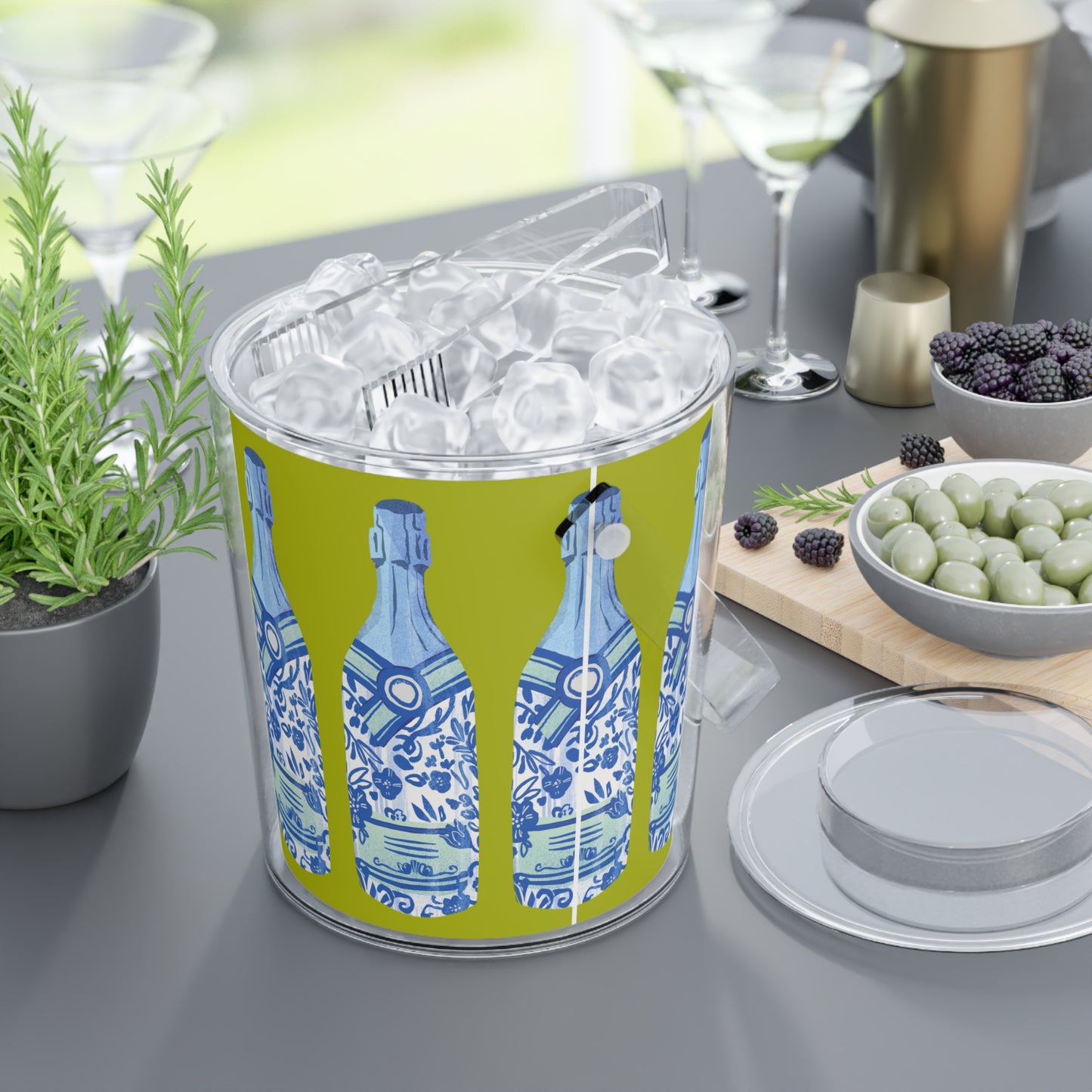 Bubbly Bottle Ice Bucket in Green