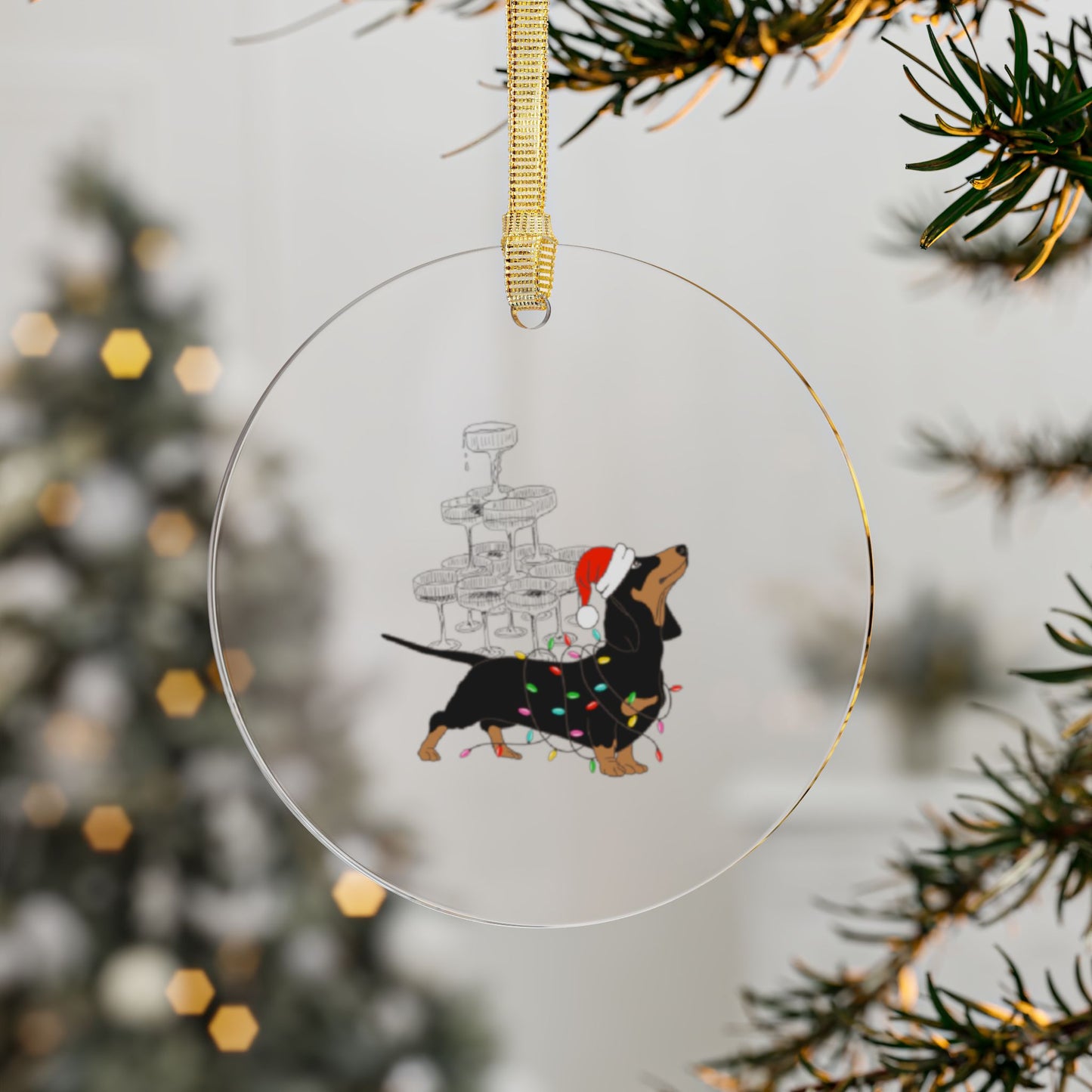 Dachshund Acrylic Ornament