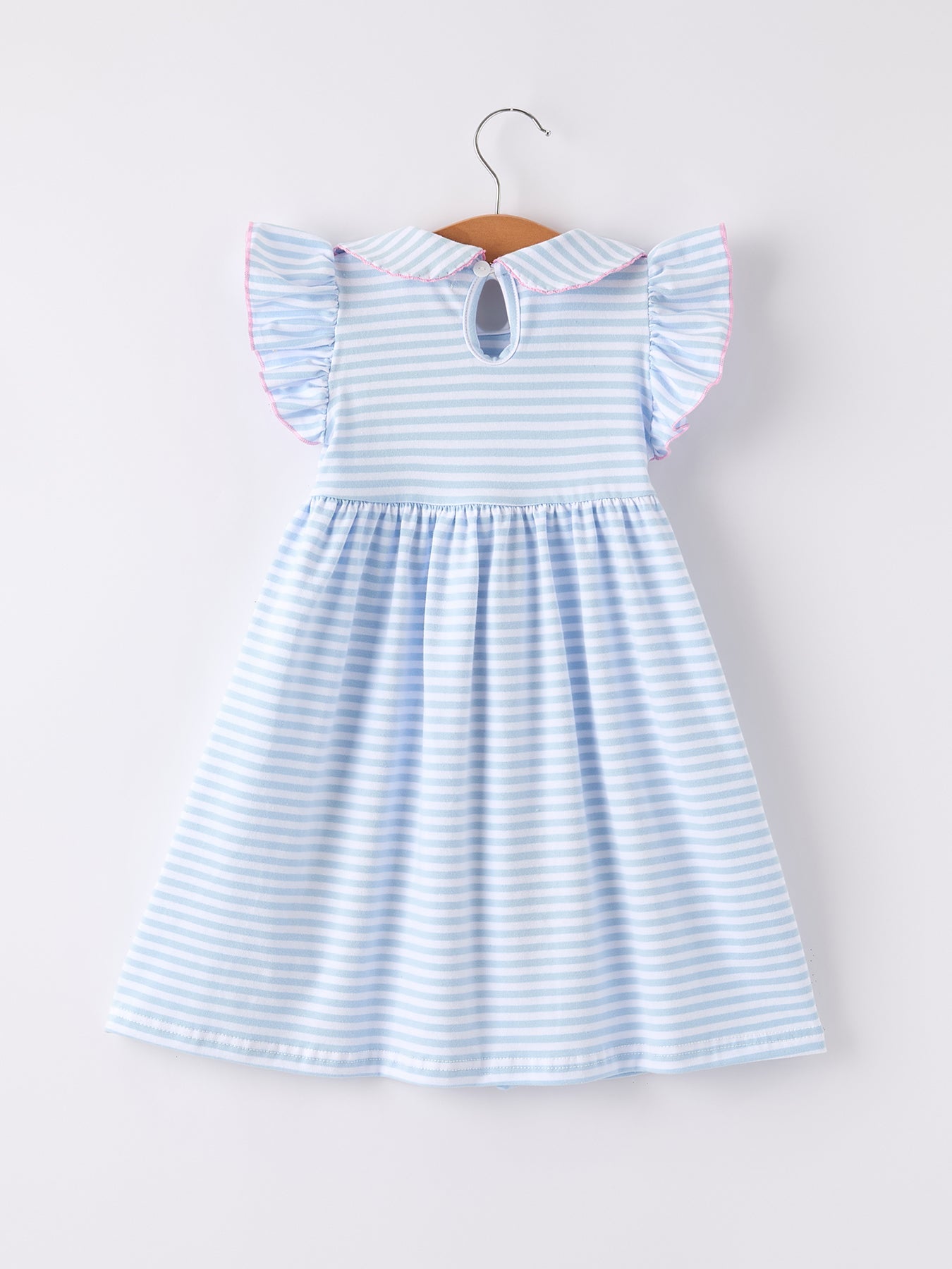 Back To School Girls Stripe Pencil Applique Bow Dress