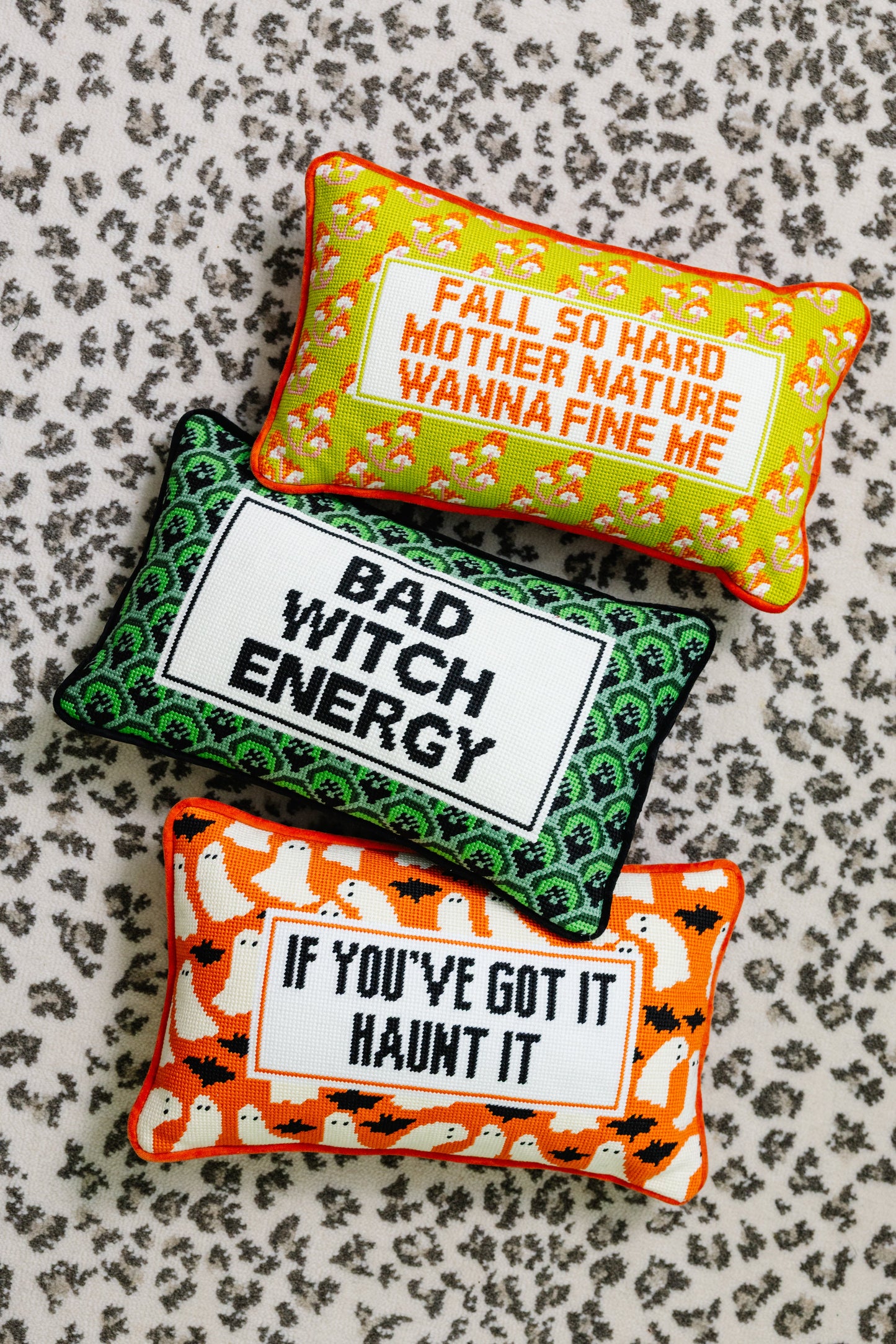 Haunt It Needlepoint Pillow