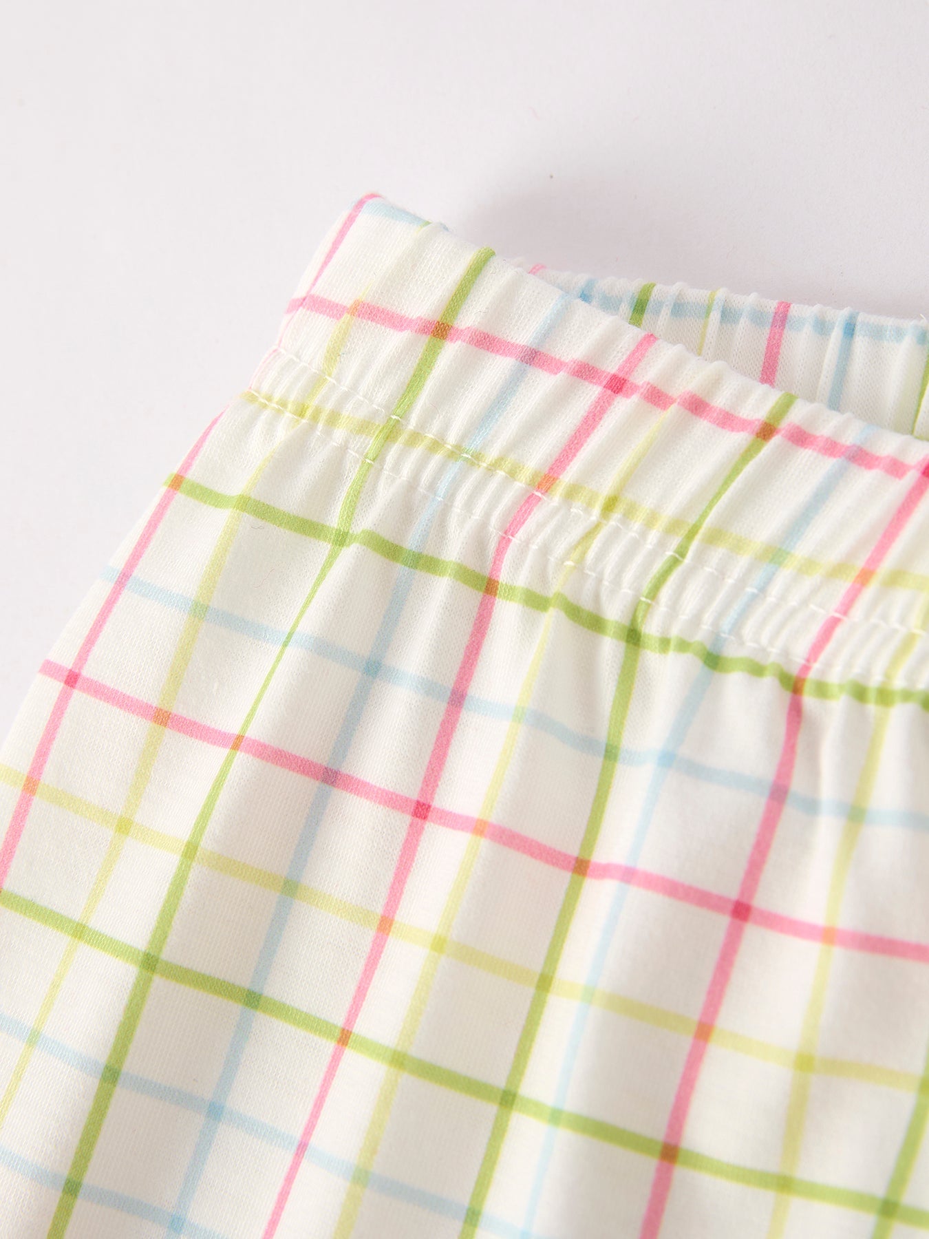 Boys Back to School Pencil Smock Embroidered Plaid Set
