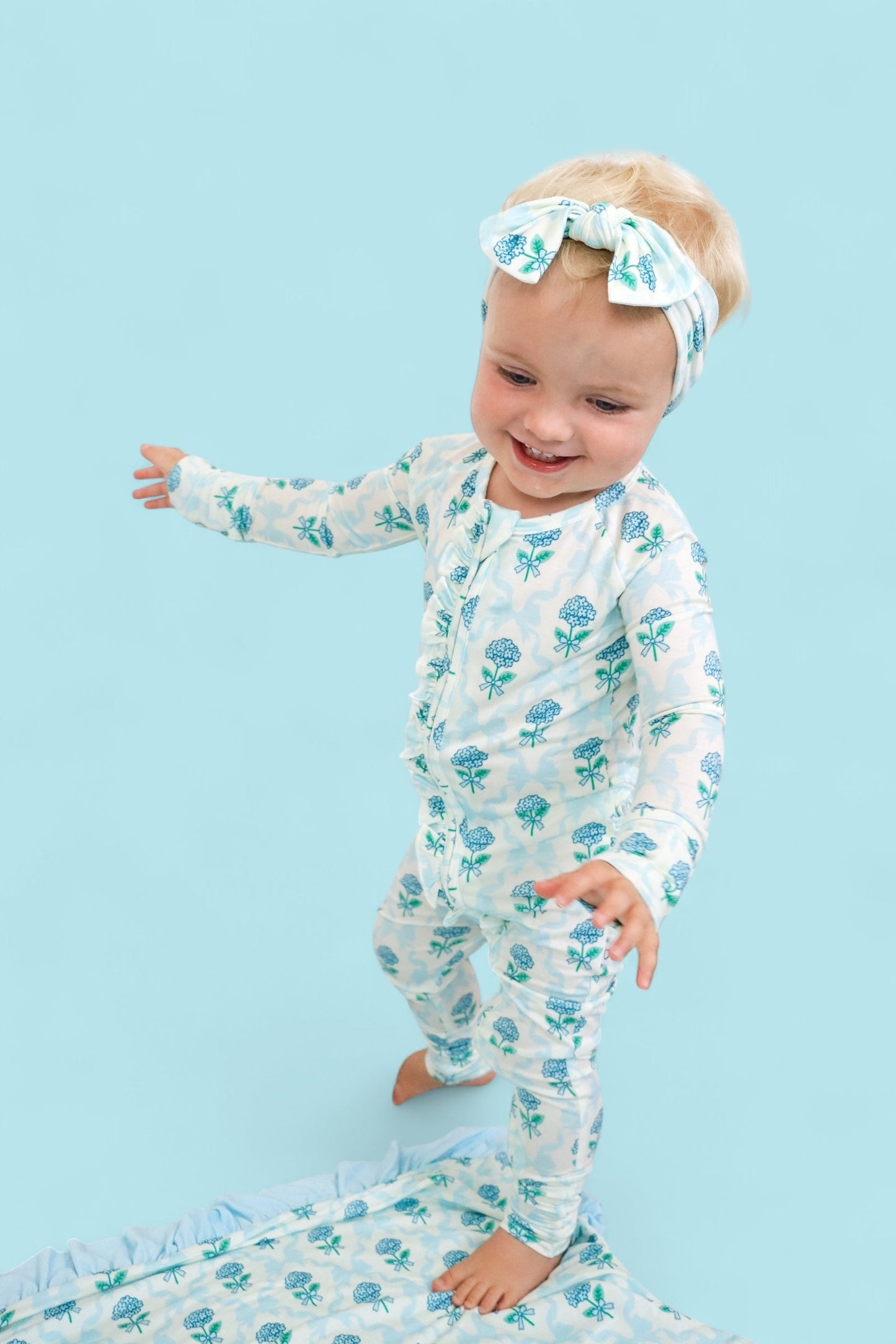 BLUE RIBBON BLOOMS DREAM RUFFLE ROMPER