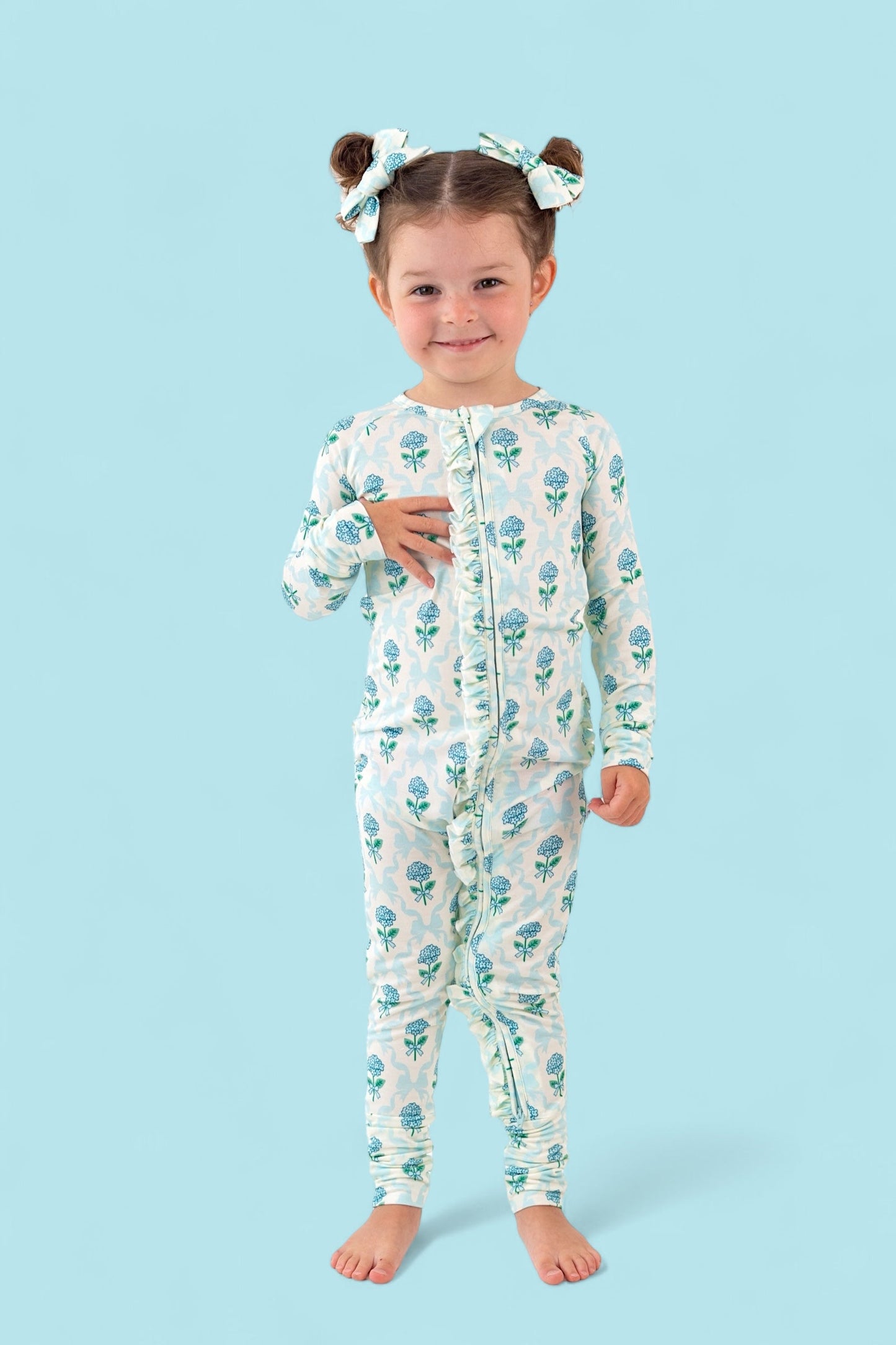 BLUE RIBBON BLOOMS DREAM RUFFLE ROMPER