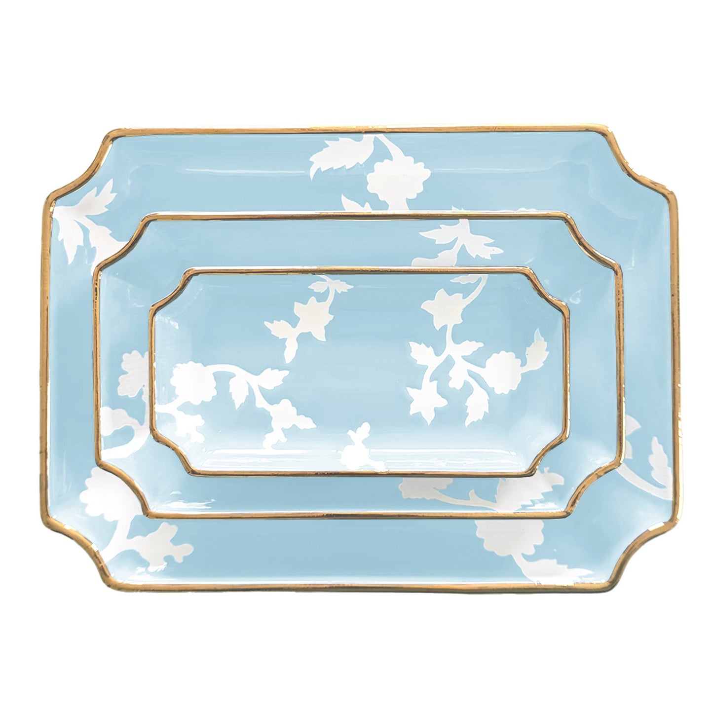 Chinoiserie Dreams Trays with Gold Accent