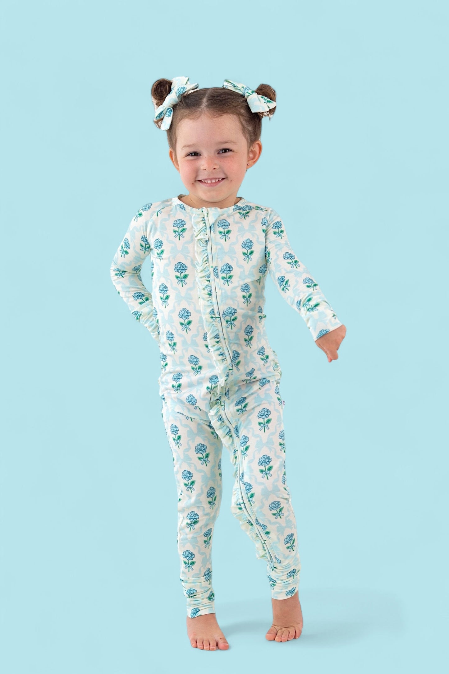 BLUE RIBBON BLOOMS DREAM RUFFLE ROMPER