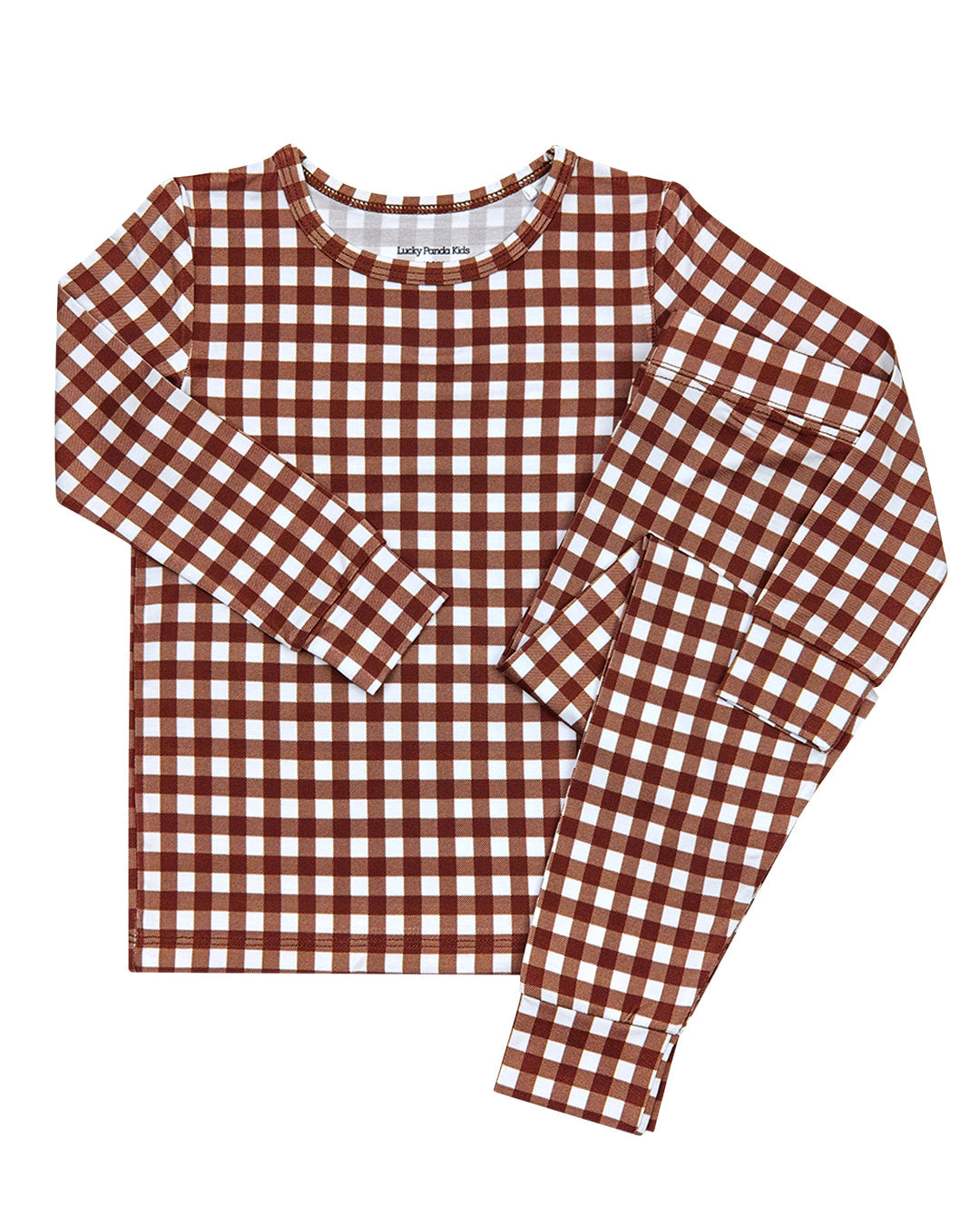 Bamboo Two Piece Set | Chocolate Gingham