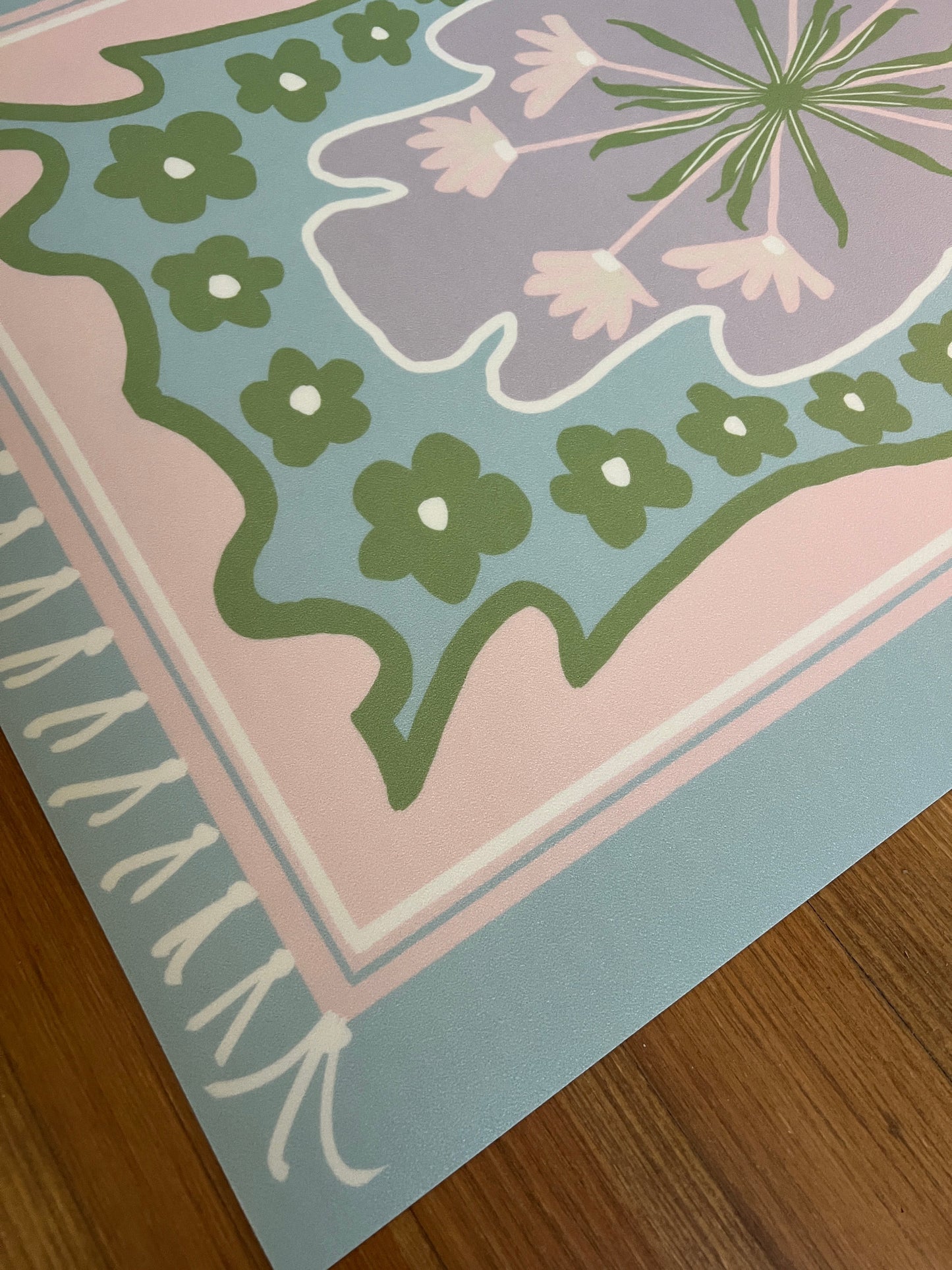 "Eliza-Jane" Modern Oushak Vinyl Floor Mat - 24"x36"