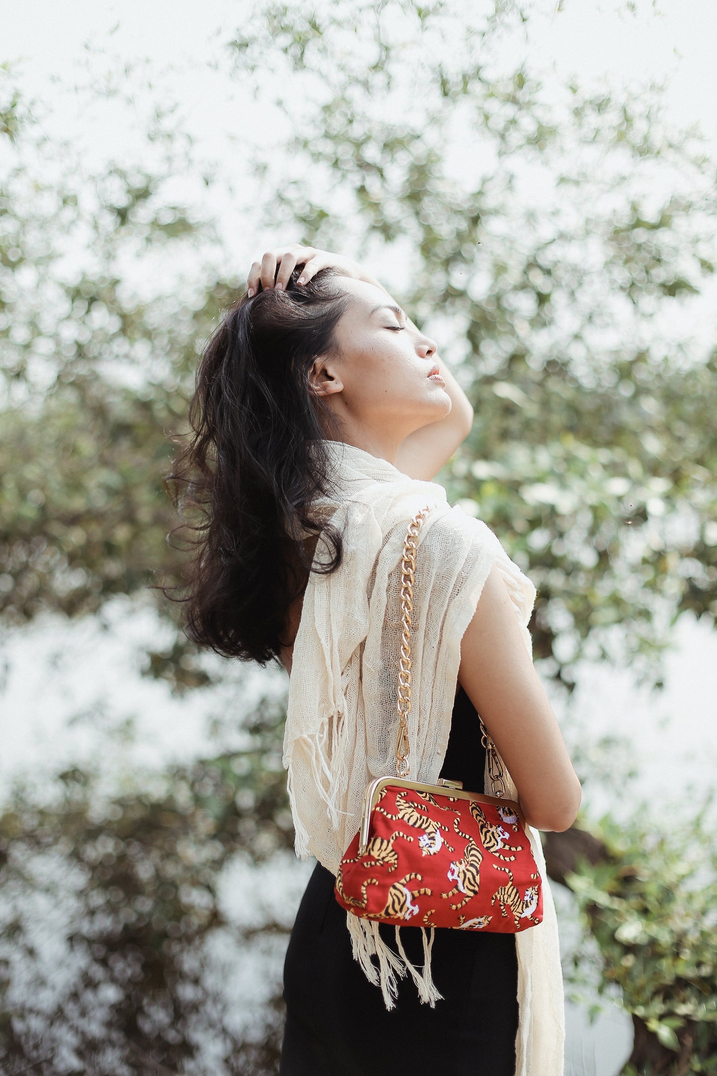 SUMATRAN TIGER Clutch in Red