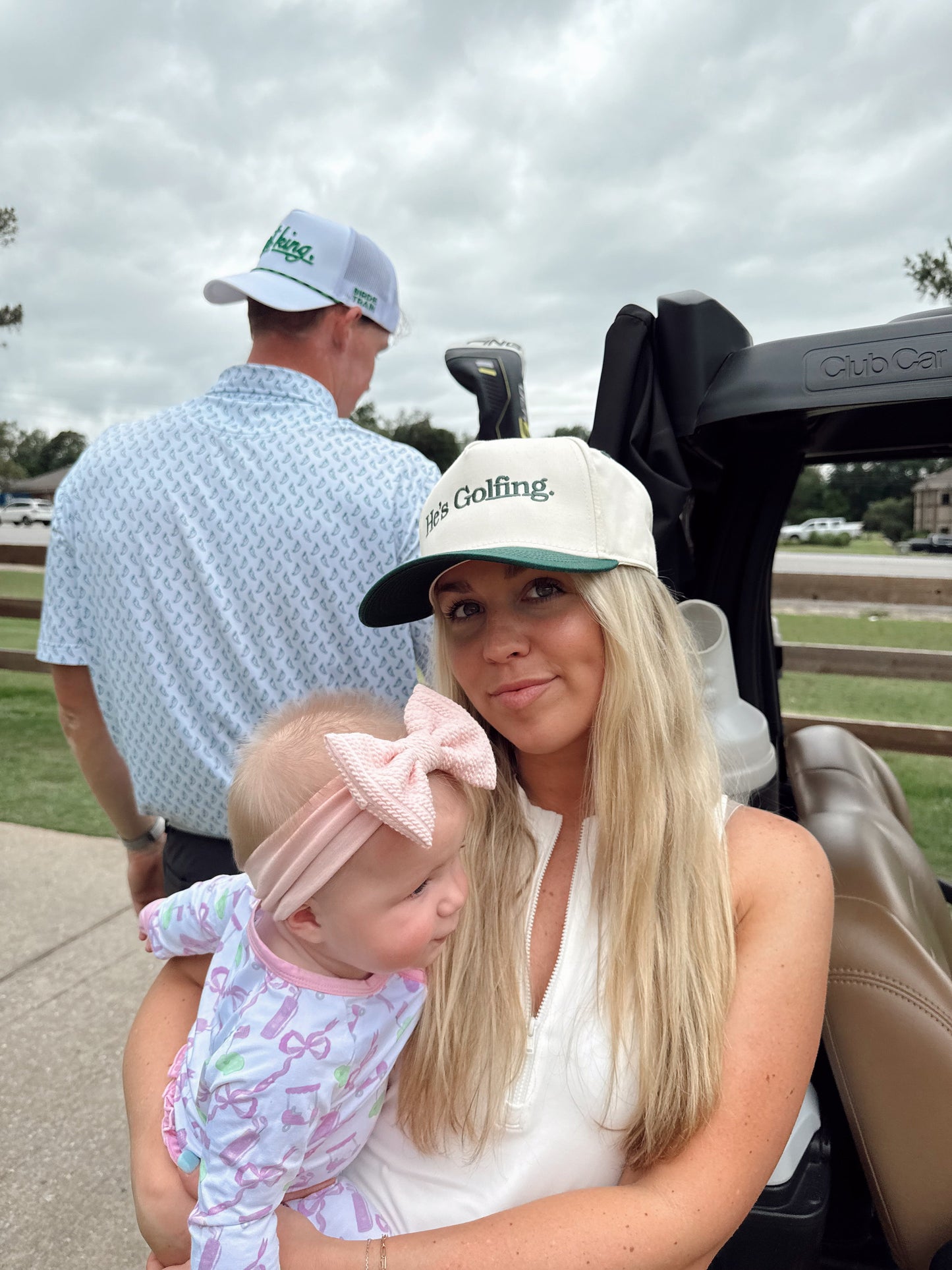 He's Golfing - Green Vintage Trucker Hat - PREORDER