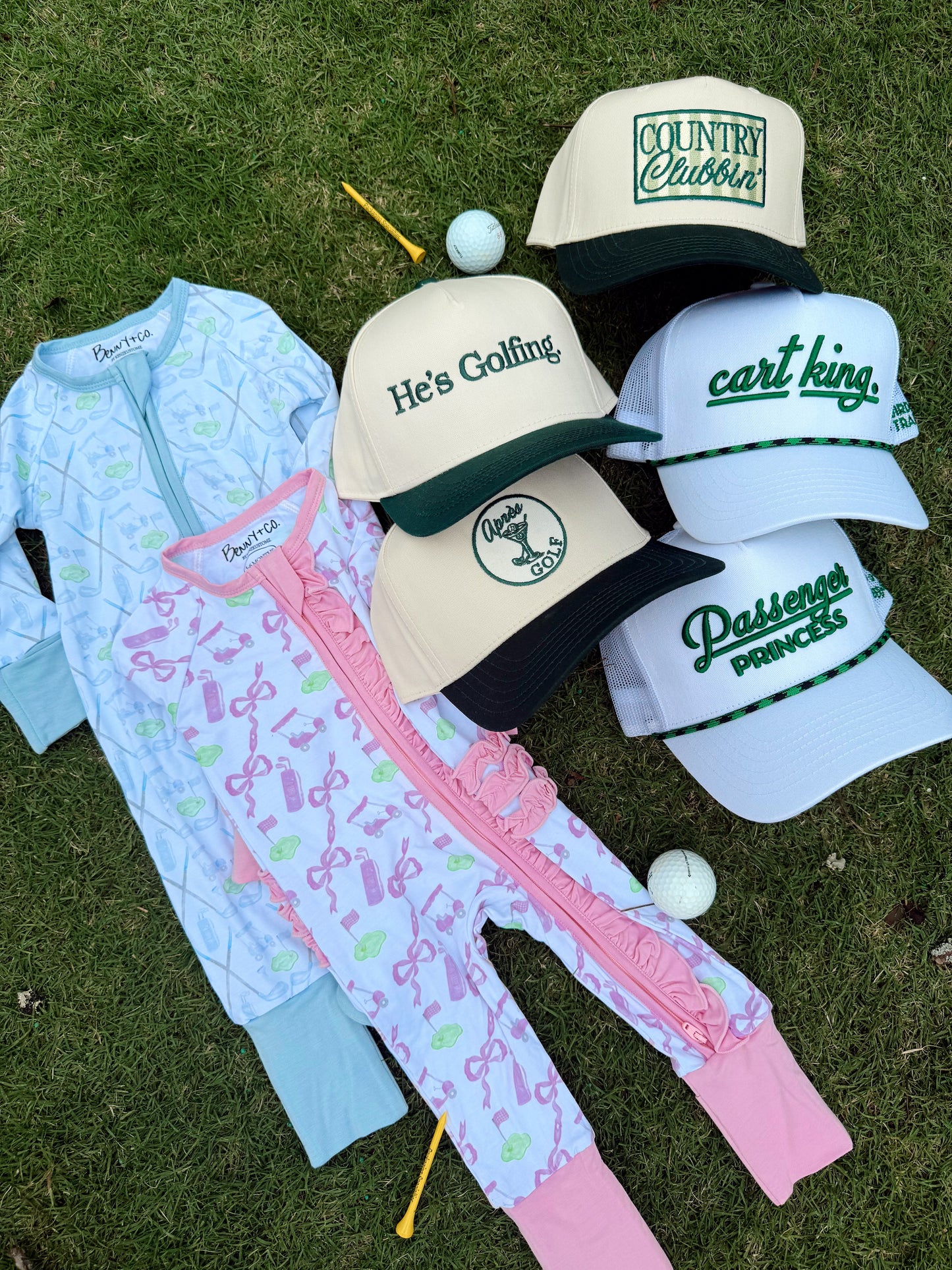 He's Golfing - Green Vintage Trucker Hat - PREORDER