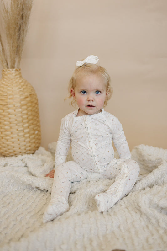 Vintage Blooms Bamboo Zippy Pajamas