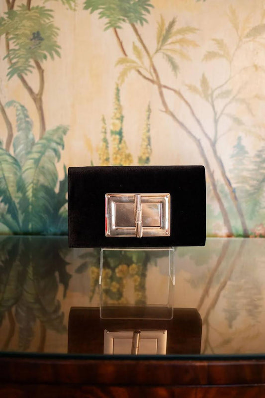 Lillian Clutch - Black Velvet