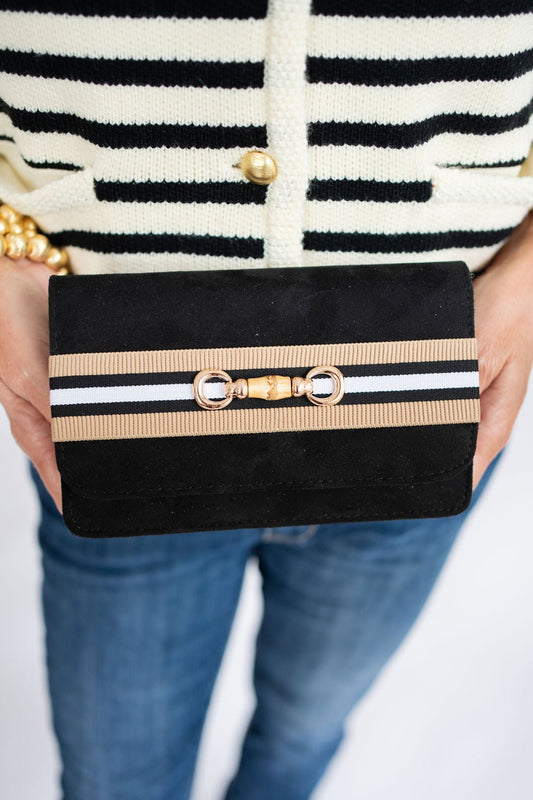 Ruby Tan Stripe Band with Bamboo Toggle