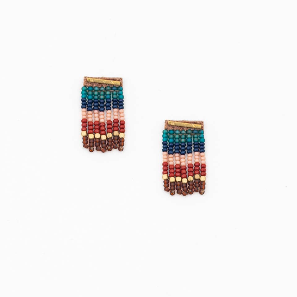 Altiplano - Bar Post Earrings with Fringe - Salud HTX
