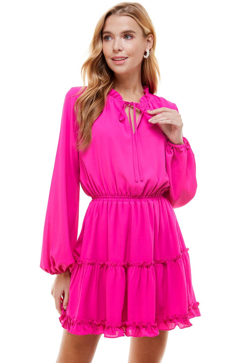 Tickled Pink Ruffle Dress - Salud HTX