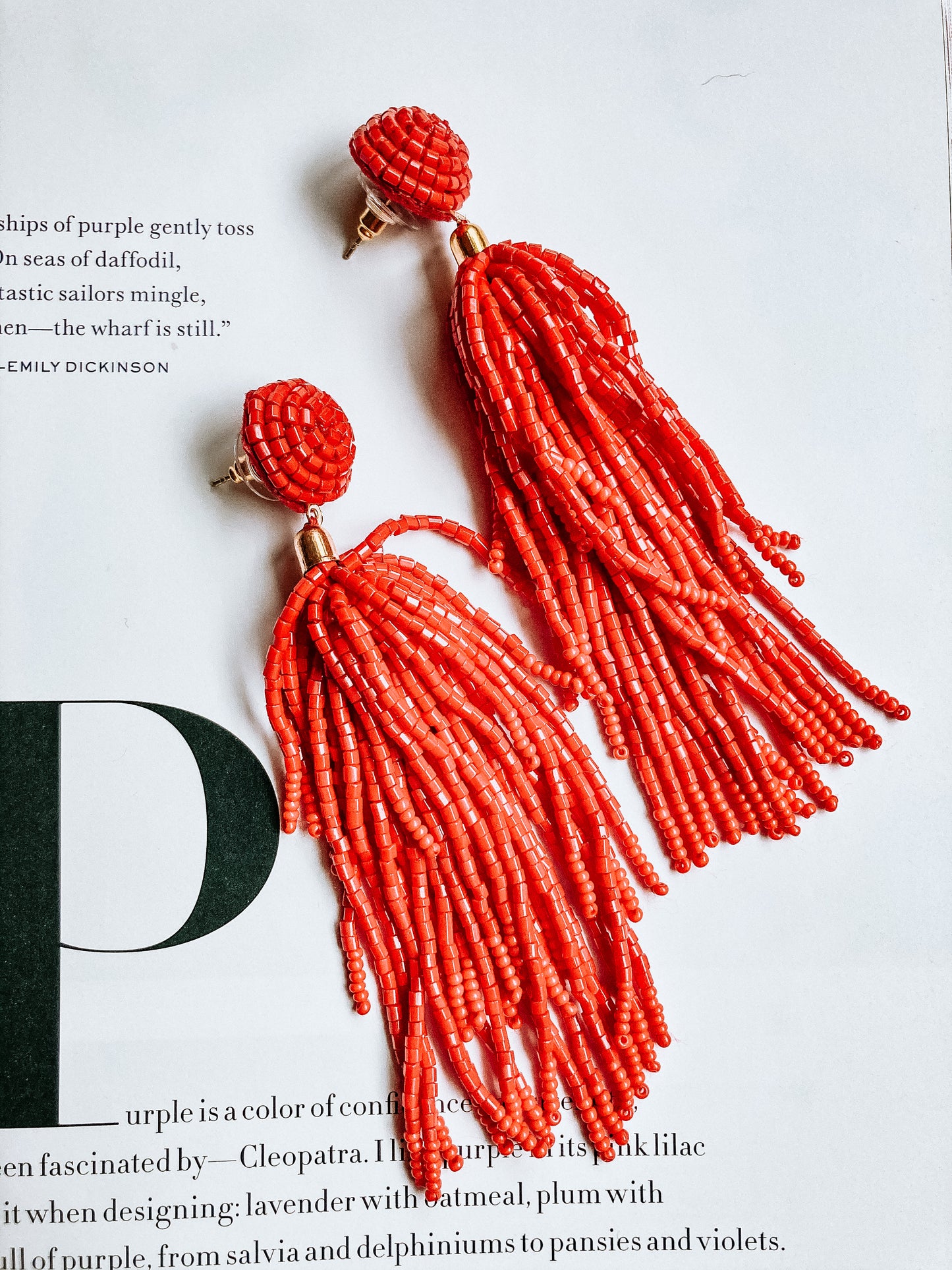 Beaded Tassel Earrings - Salud HTX