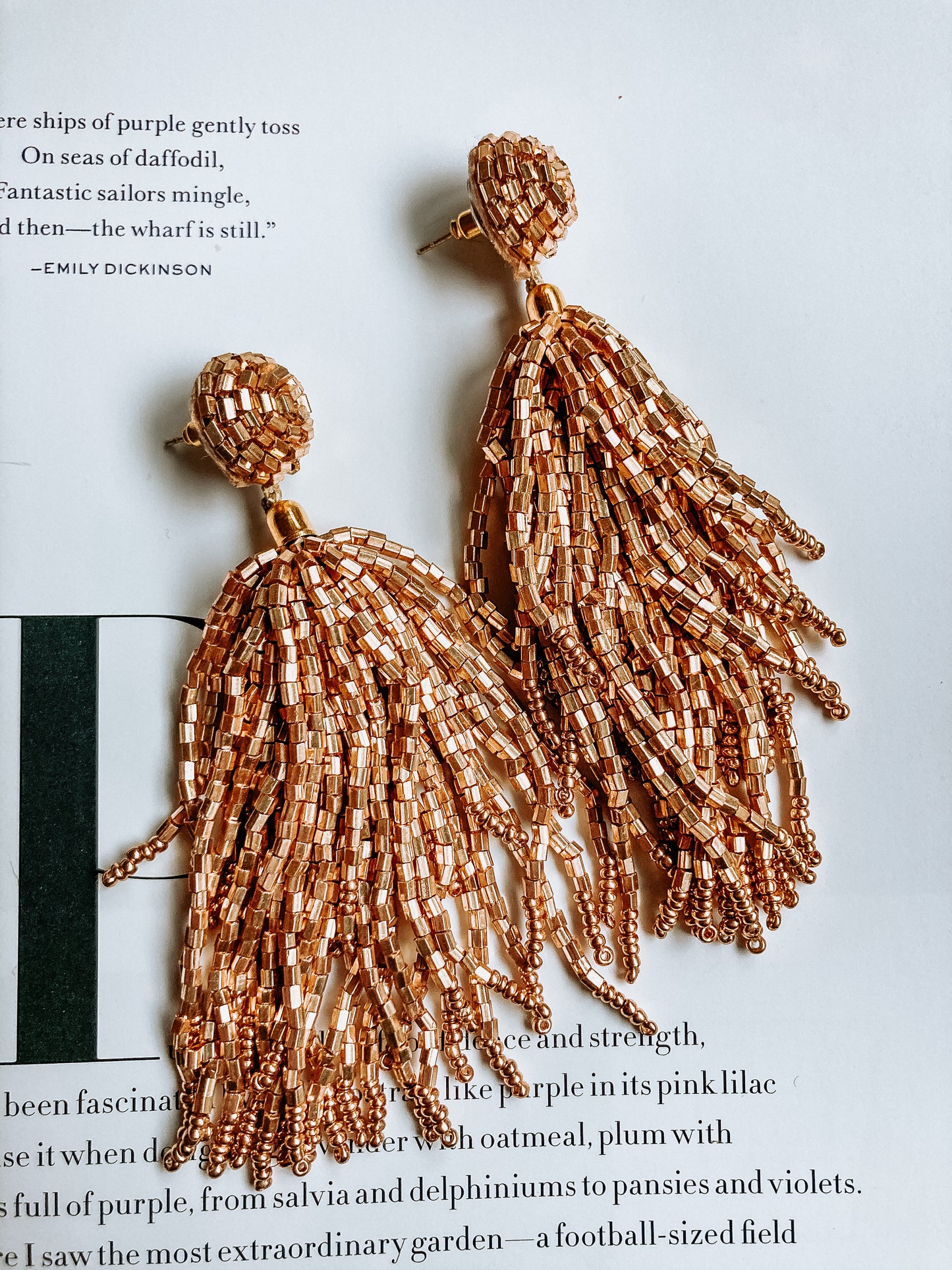 Beaded Tassel Earrings - Salud HTX