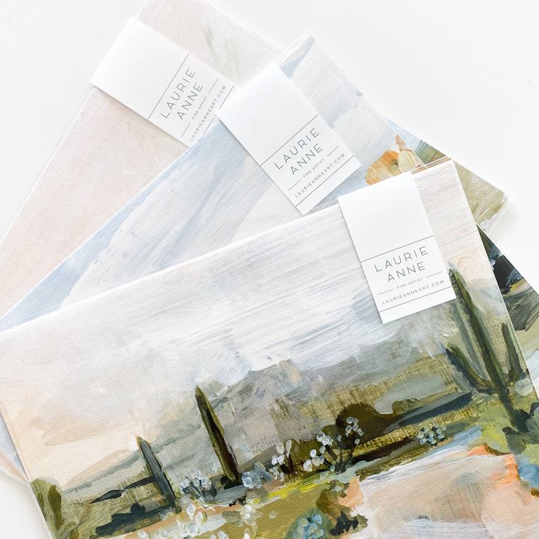 Painted River Horizontal Canvas Print