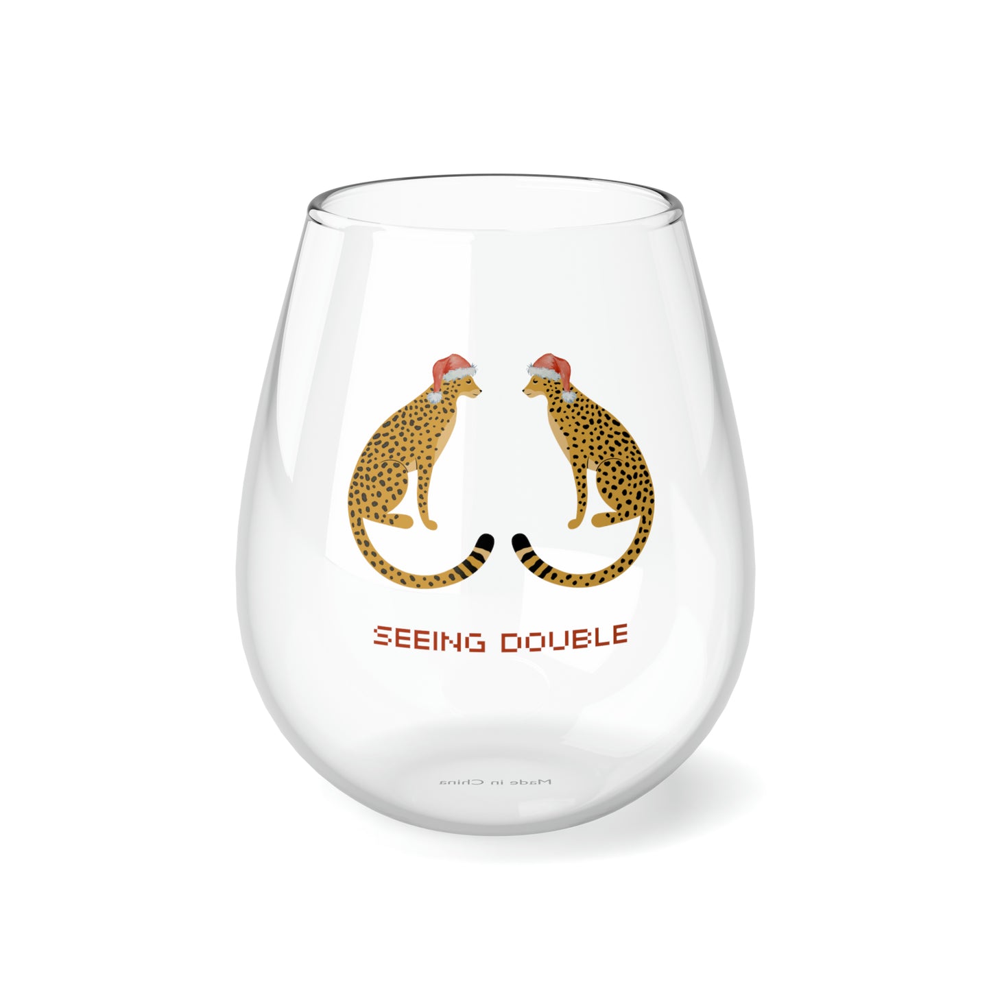 Seeing Double Stemless Wine Glass