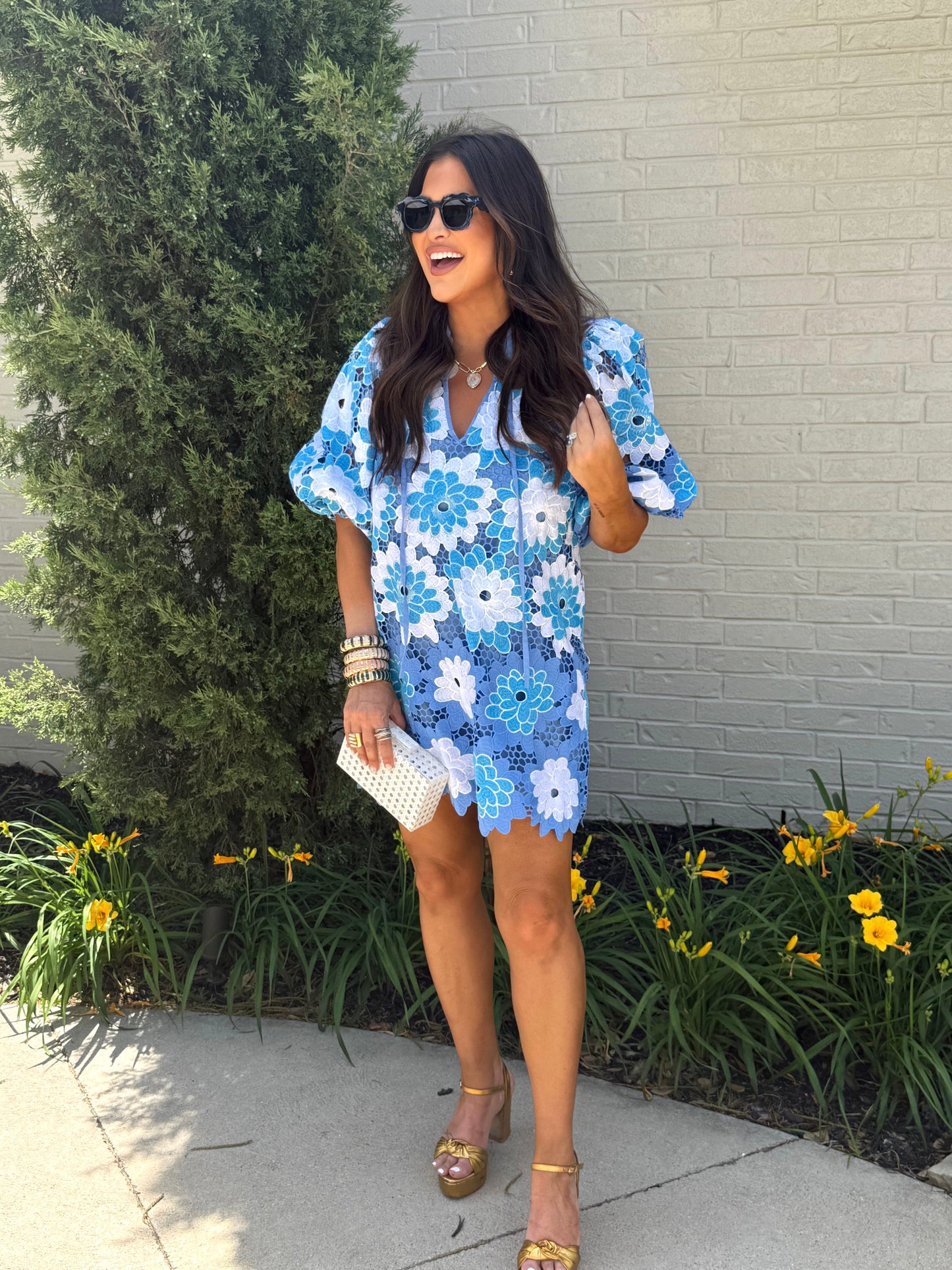 Deb Blue Bonnet Mini Dress