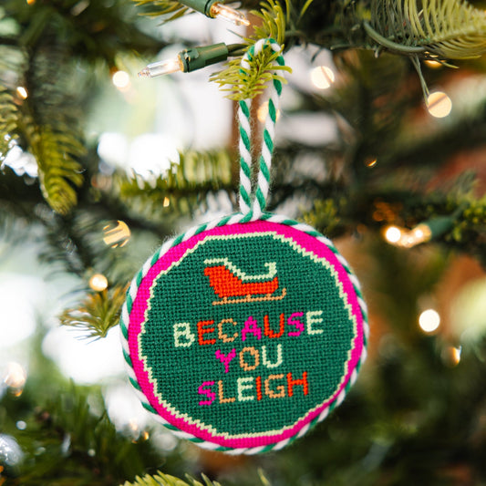 Needlepoint Ornament - Sleigh