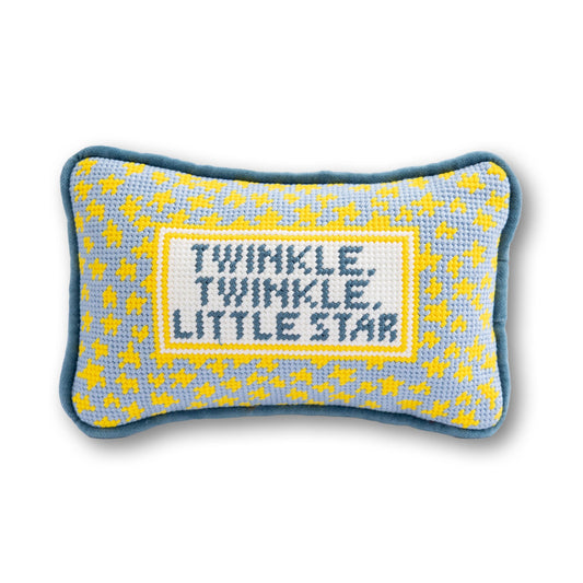 Twinkle Twinkle Mini Needlepoint Pillow