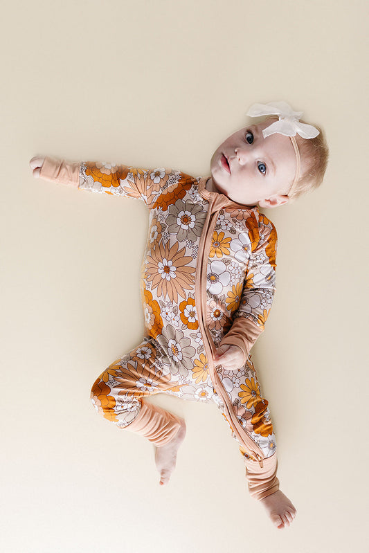 Bamboo Zip Romper | Petal Pop
