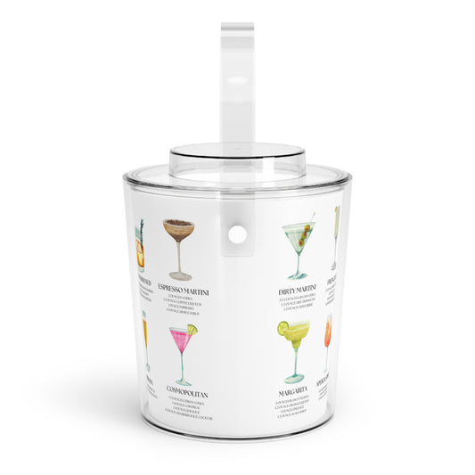 Cocktail Print Ice Bucket