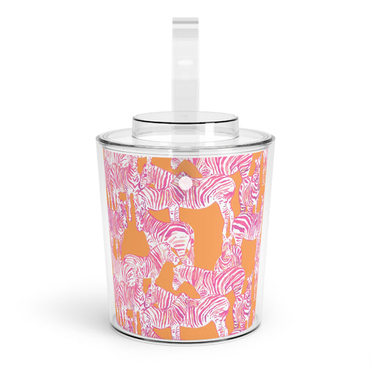 Pink Zebra Ice Bucket