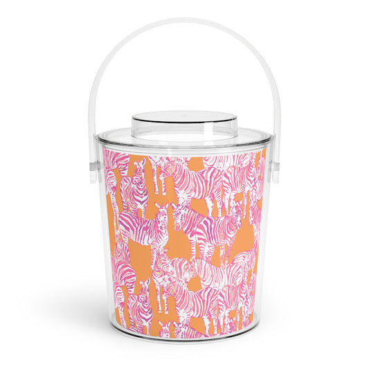 Pink Zebra Ice Bucket