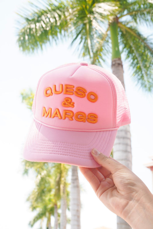 Queso and Margs - Pink Foam Trucker Hat