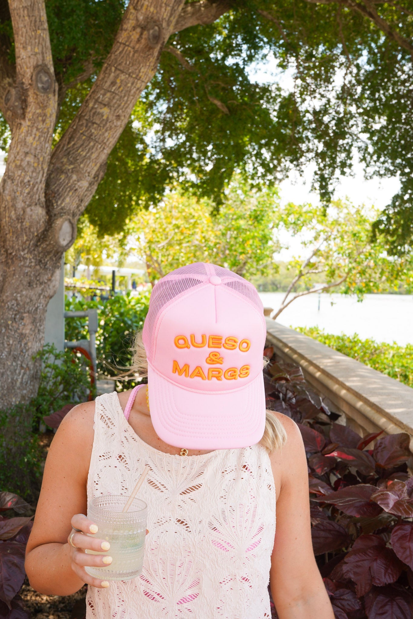 Queso and Margs - Pink Foam Trucker Hat