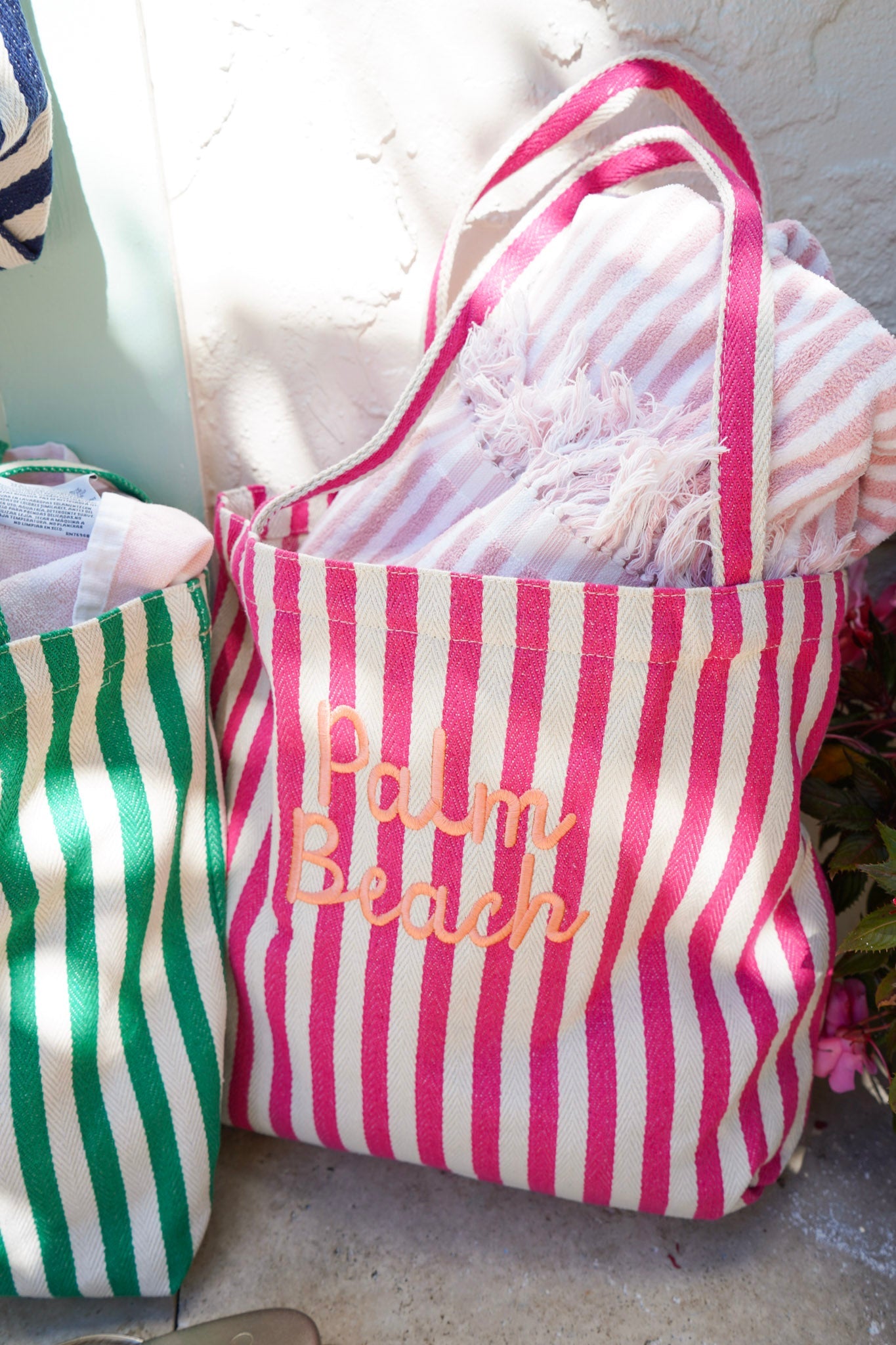 Harbor Canvas Striped Tote