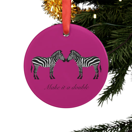 Make it a Double Acrylic Ornament with Ribbon