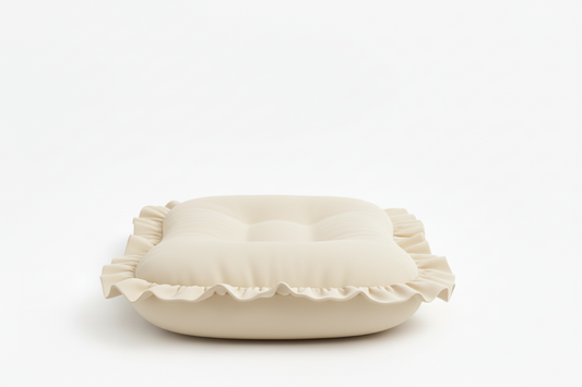 Cream Ruffle Baby Lounger Cover