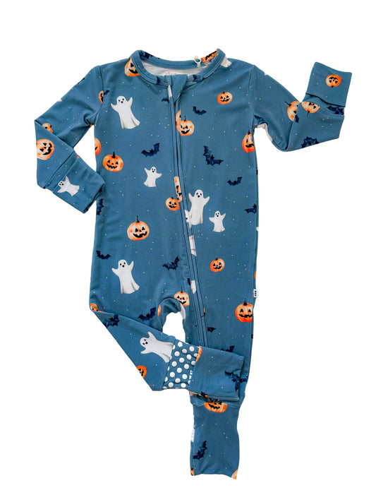 Batty for Bedtime Bamboo Convertible Zip Romper