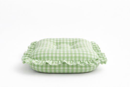 Green Gingham Ruffle Baby Lounger Cover
