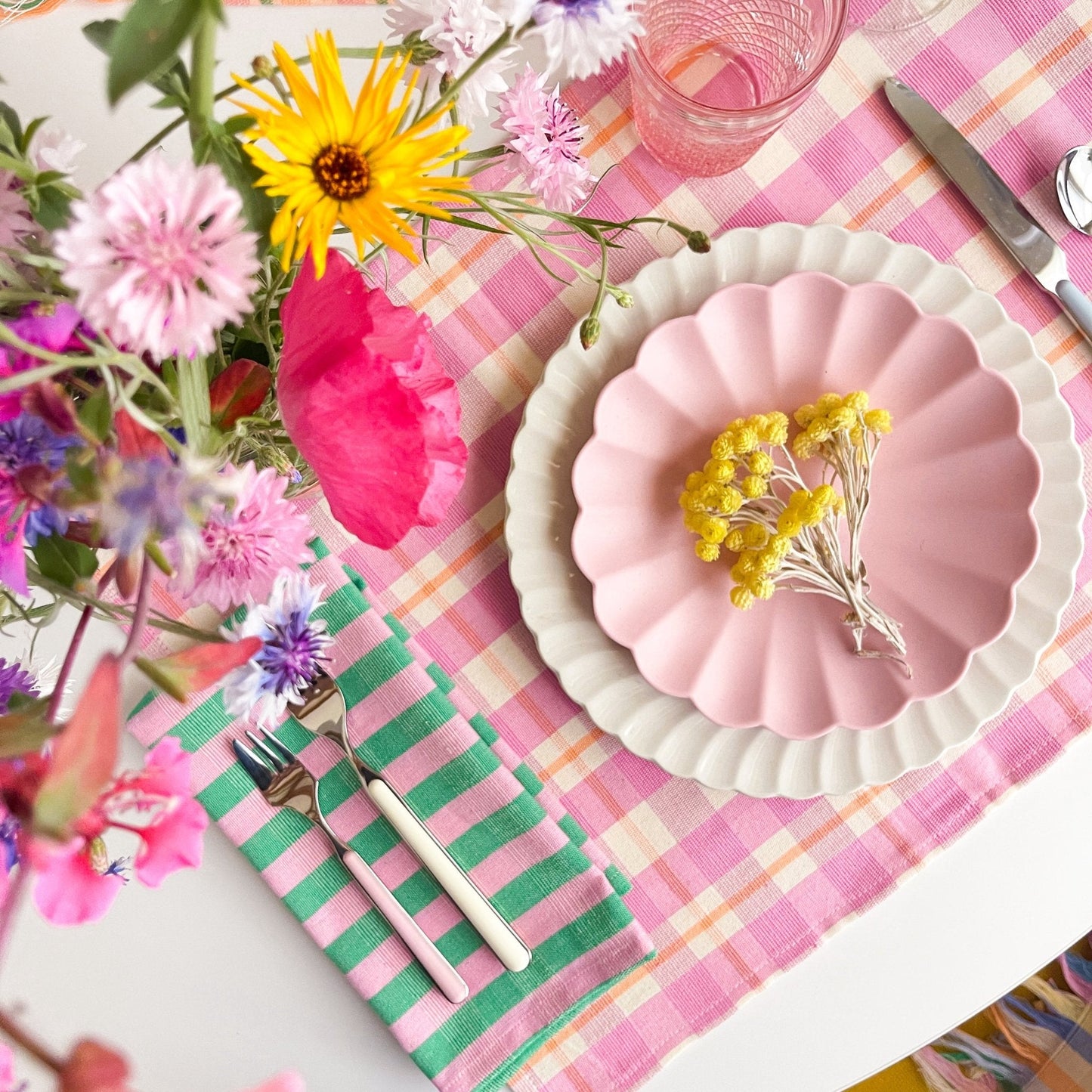 Flora Stripe Napkin Set