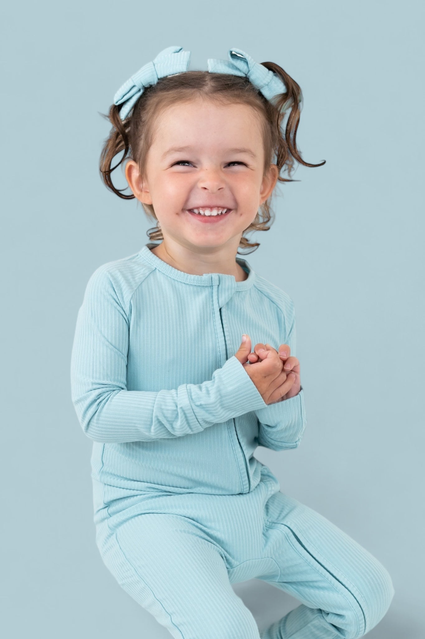 HAZY BLUE RIB DREAM ROMPER