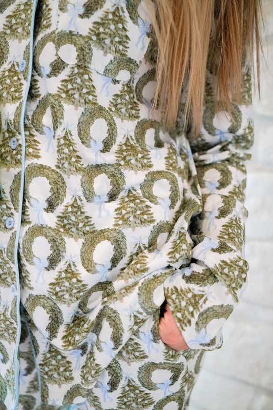 Deck the Halls - Long Pajama Set