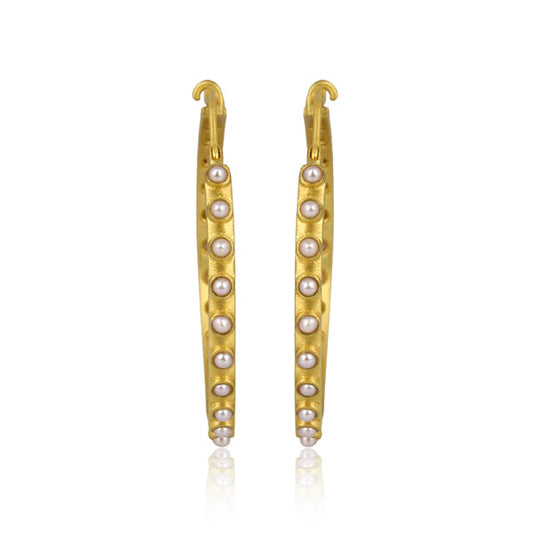Pearl Hoop Earrings