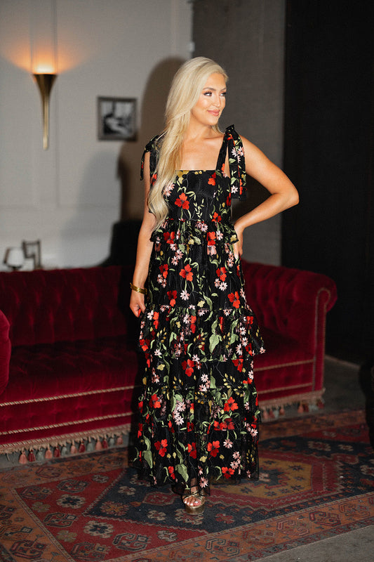 Edie Tie-Shoulder Maxi Dress - Lost In It