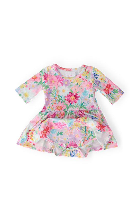Field of Flowers 3/4 Twirl Bodysuit