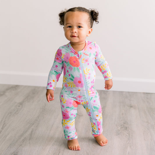 The Second-Skin Footless Romper | Flower Power | "You're Doing Great, Mama"