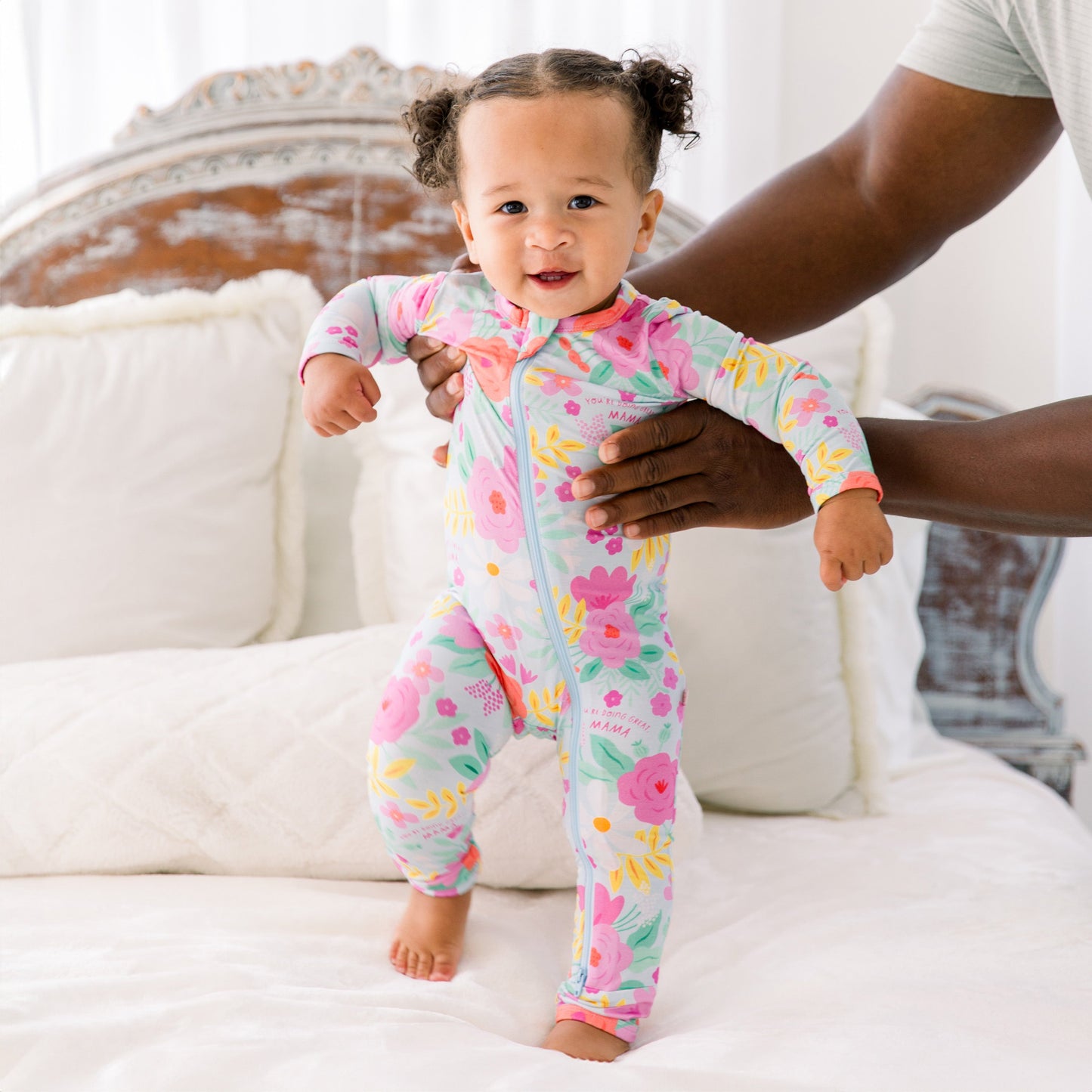 The Second-Skin Footless Romper | Flower Power | "You're Doing Great, Mama"