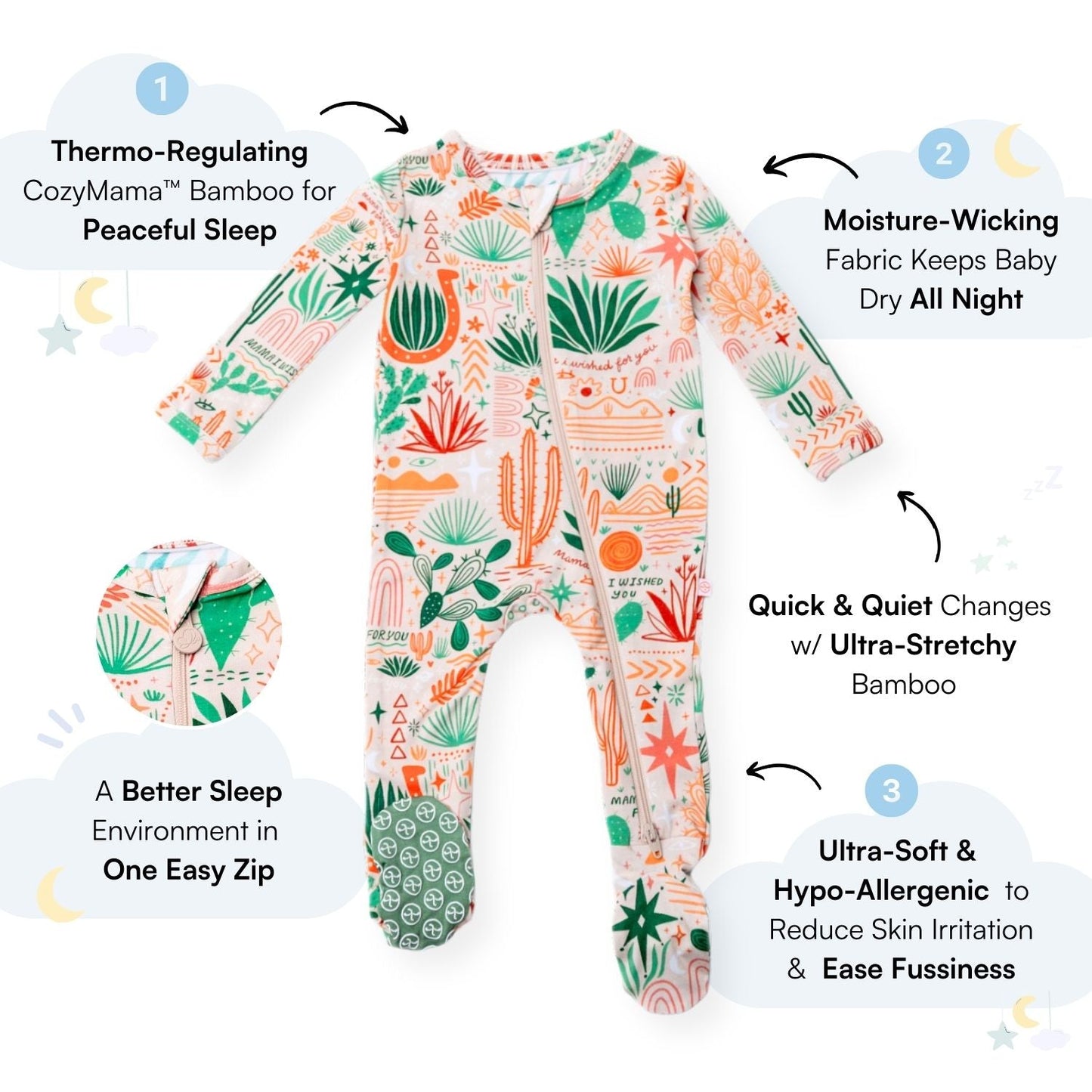 The Second-Skin Footie | Desert Cactus Vibes | "Mama, I Wished for You"