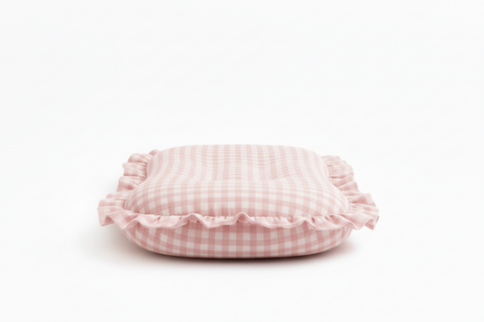 Pink Gingham Ruffle Baby Lounger Cover