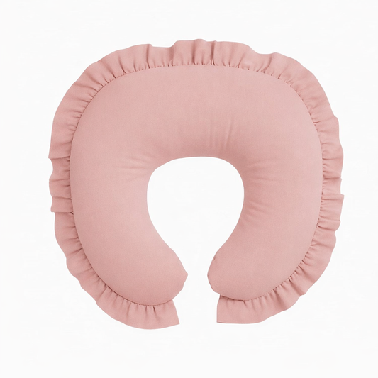 Pink Ruffle Nursing Pillow Cover