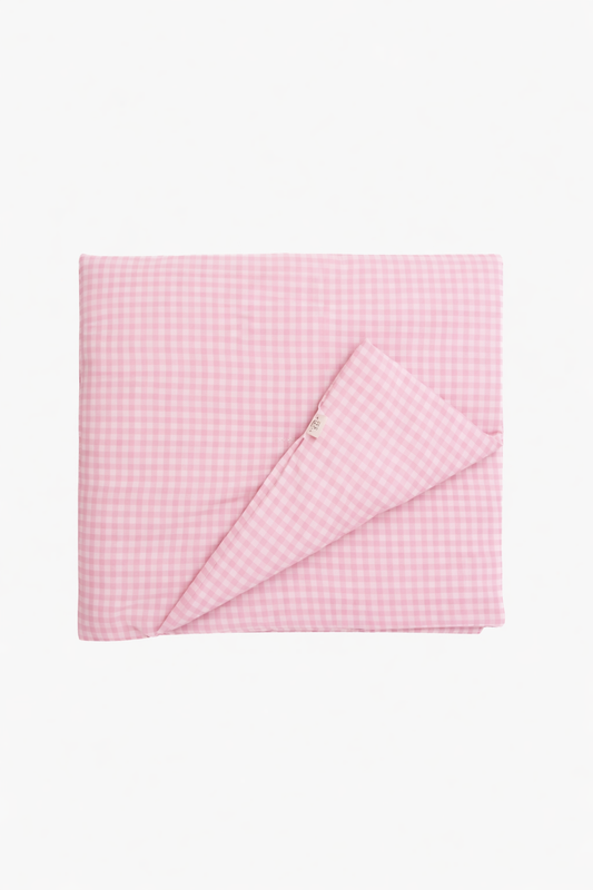 Rosey Gingham Crib Quilted Blanket